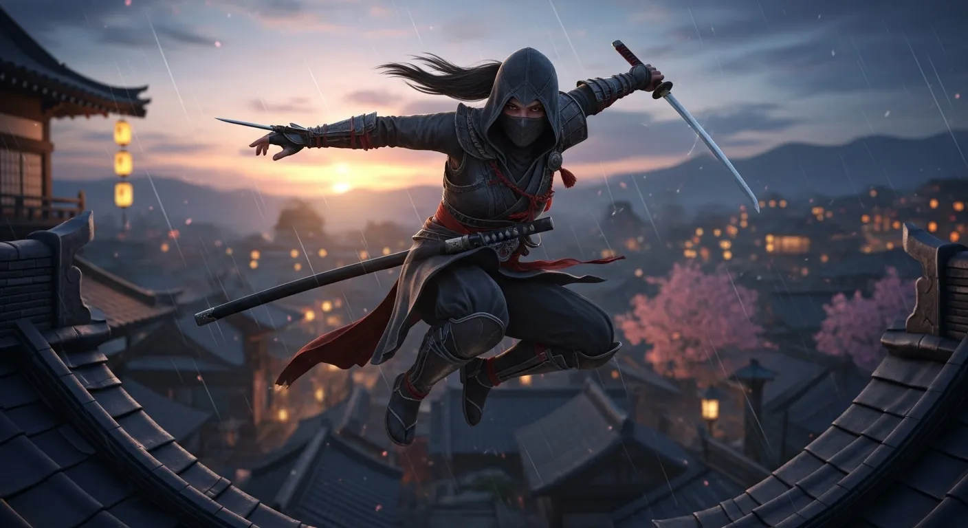 Assassin's Creed Shadows sales infographic showing first-week and projected digital vs physical sales.