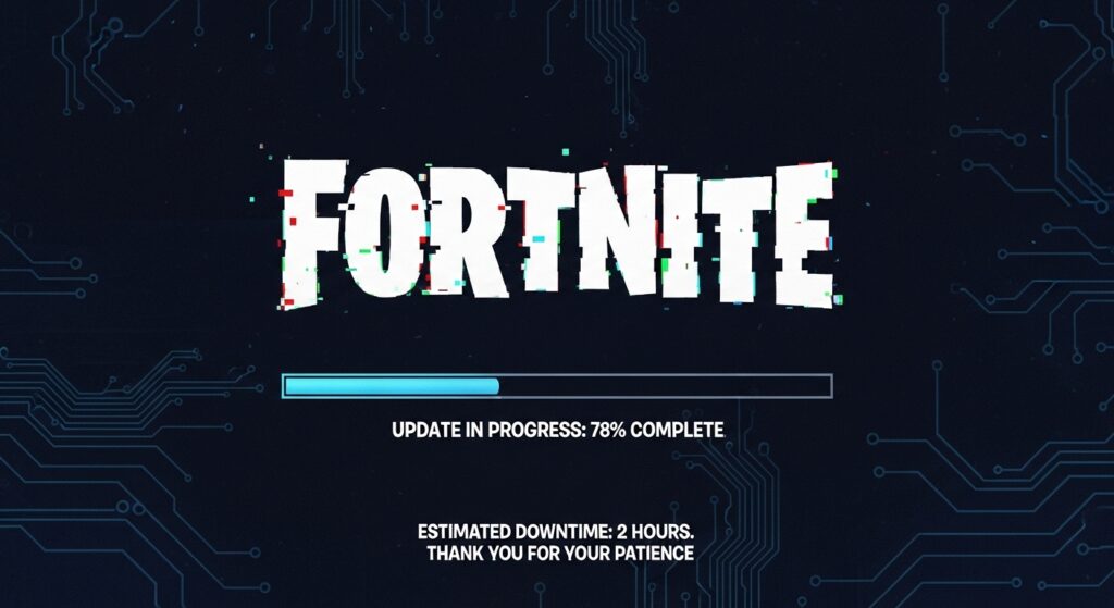 fortnite downtime screen during update maintenance